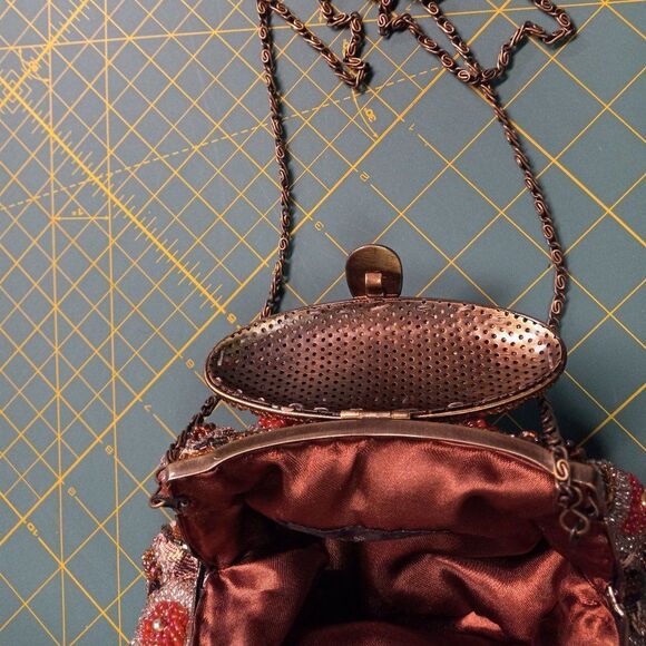 Beaded Bag by M&W Embroidered Cottagecore Granny Chic Special Event Amazing Bag - Picture 6 of 7